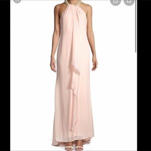 NWT Calvin Klein halter gown in blush Size 12